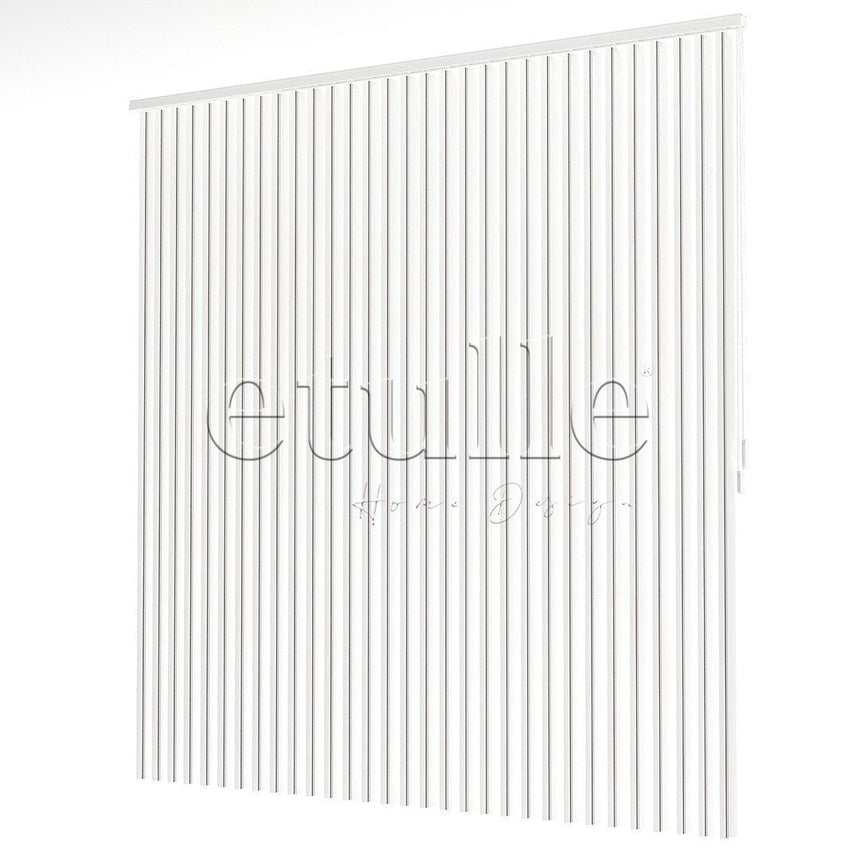 Kahverengi - Gri Çizgili PVC Dikey Perde