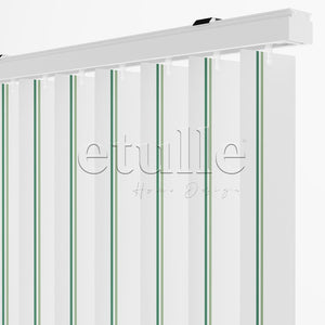 Koyu Yeşil - Yeşil Çizgili PVC Dikey Perde