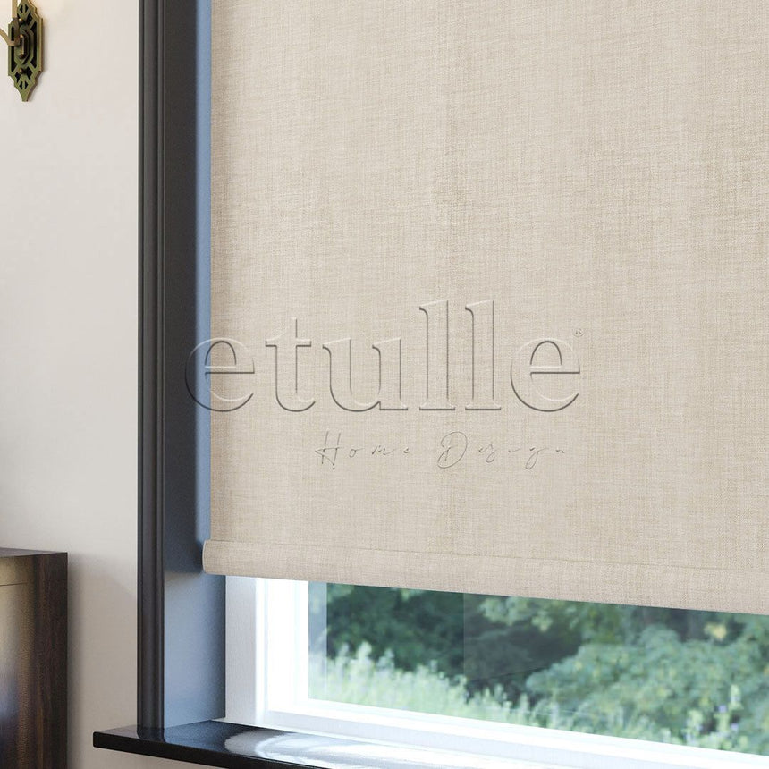 Krem Blackout Keten Stor Perde | Fiorella