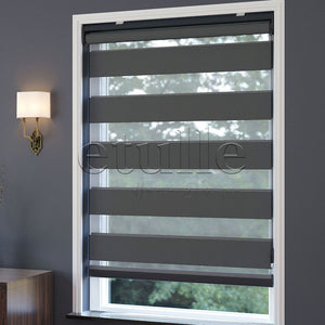 Antrasit Blackout Zebra Perde | Mais