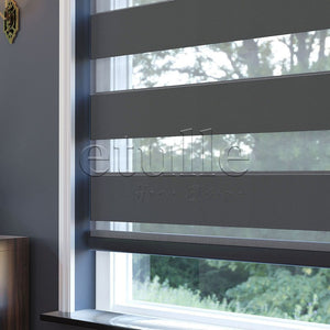 Antrasit Blackout Zebra Perde | Mais