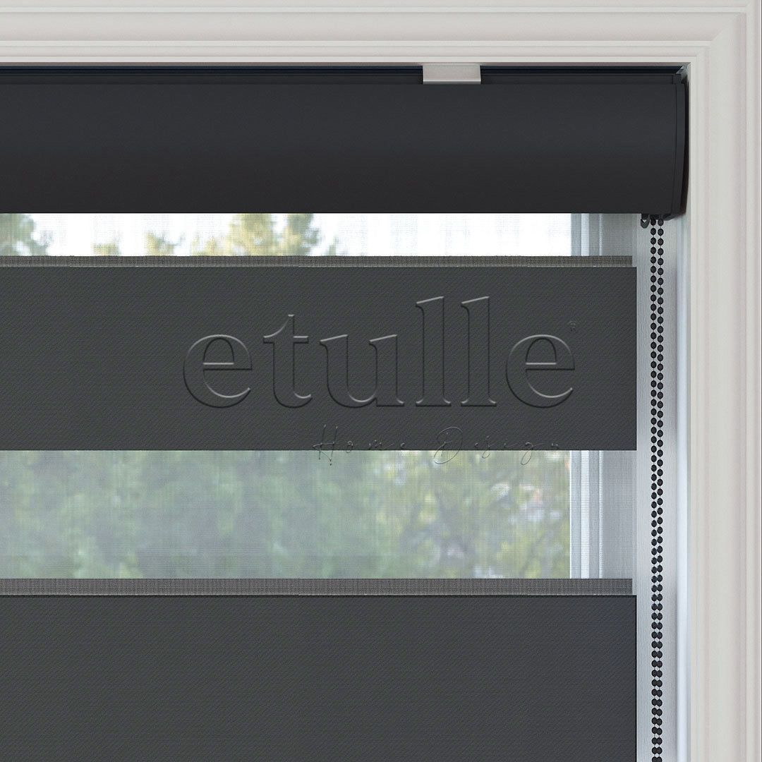 Antrasit Blackout Zebra Perde | Mais
