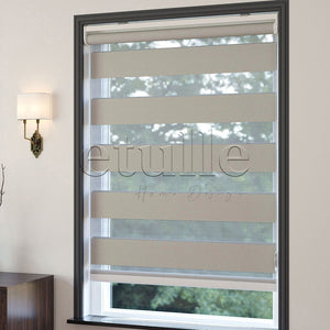 Koyu krem Blackout Zebra Perde | Mais