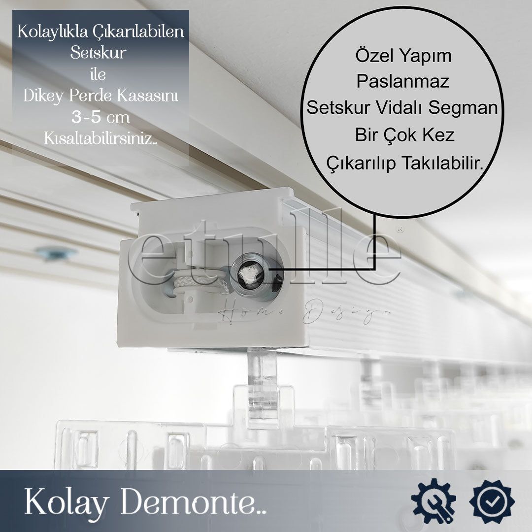 Mavone - Rustikli Dikey Tül Perde