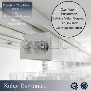Mavone - Rustikli Dikey Tül Perde