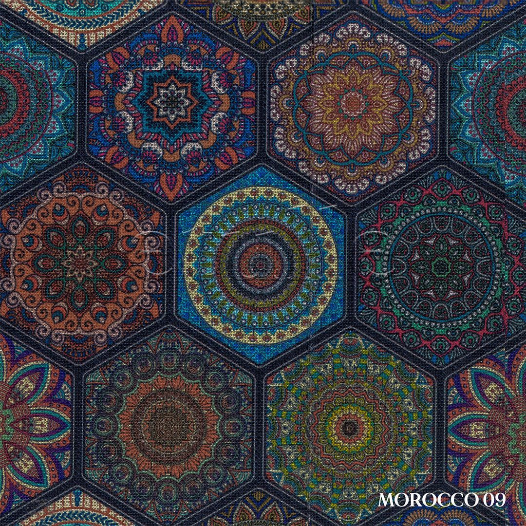 Morocco - Baskılı Dikey Tül Perde