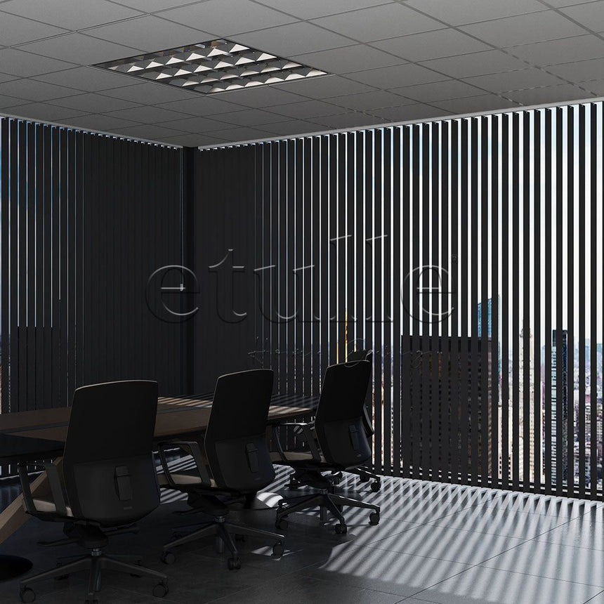 Siyah Düz PVC Dikey Perde