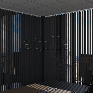 Siyah Düz PVC Dikey Perde