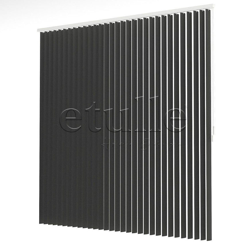 Siyah Düz PVC Dikey Perde
