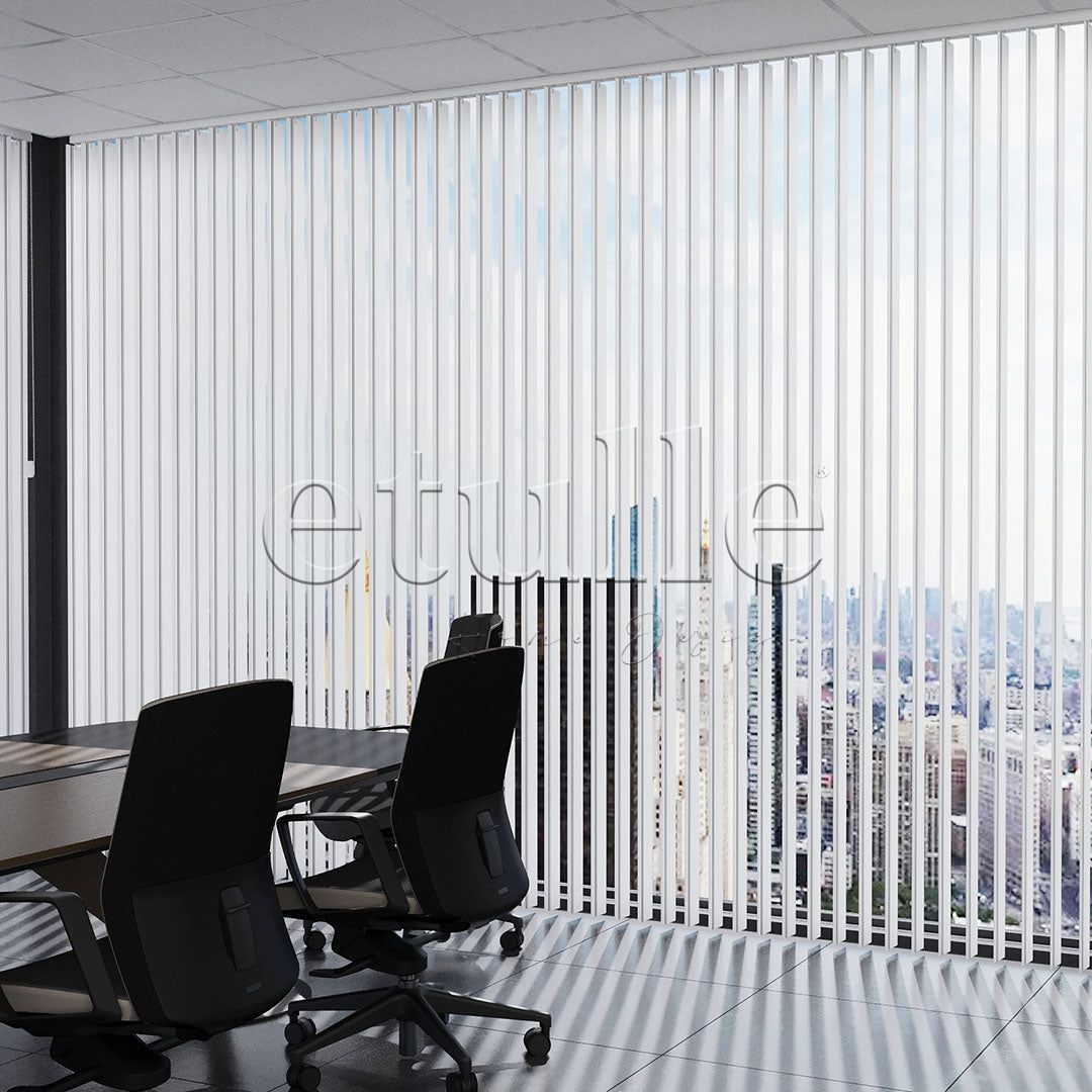 Siyah - Gri Çizgili PVC Dikey Perde