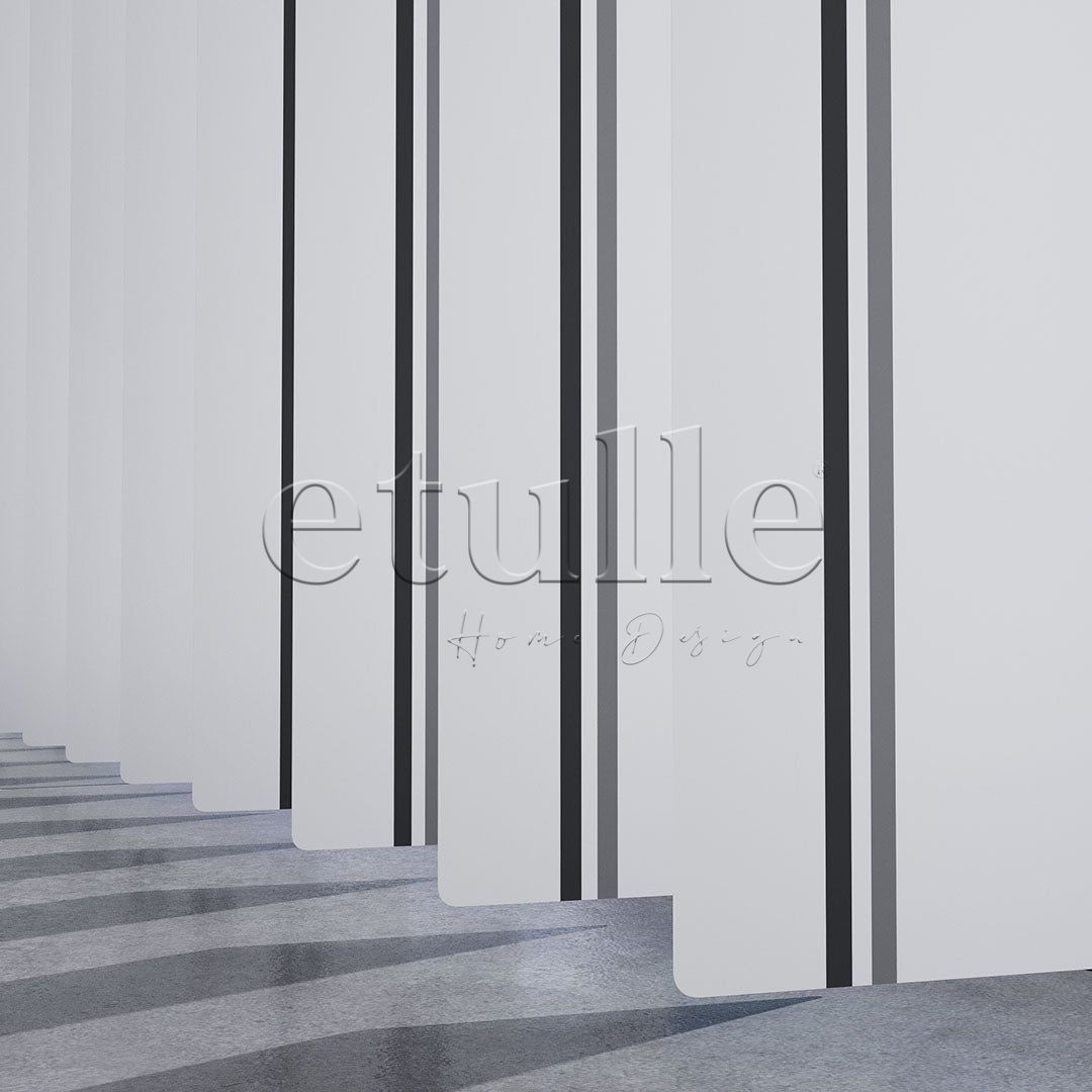 Siyah - Gri Çizgili PVC Dikey Perde