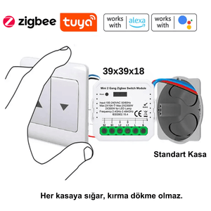 Tuya Mini Zigbee Çift Çıkışlı Akıllı Röle