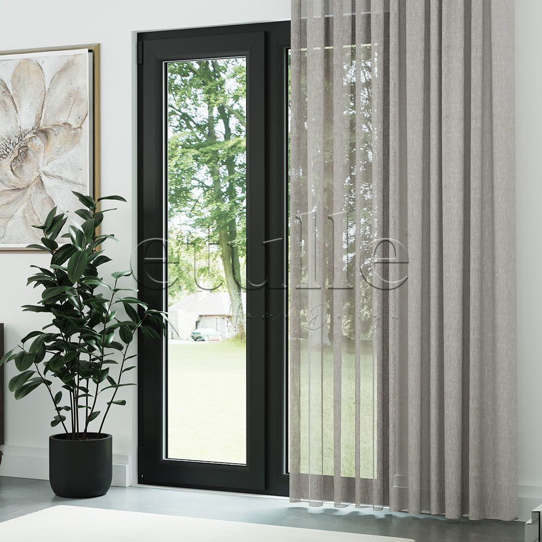 Vizon Naturel Soft Keten Düz Tül Perde | Sumba
