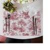Saklı Bahçe Temalı Kırmızı Amerikan Servis Takımı - 4'lü Set (30x50 cm)