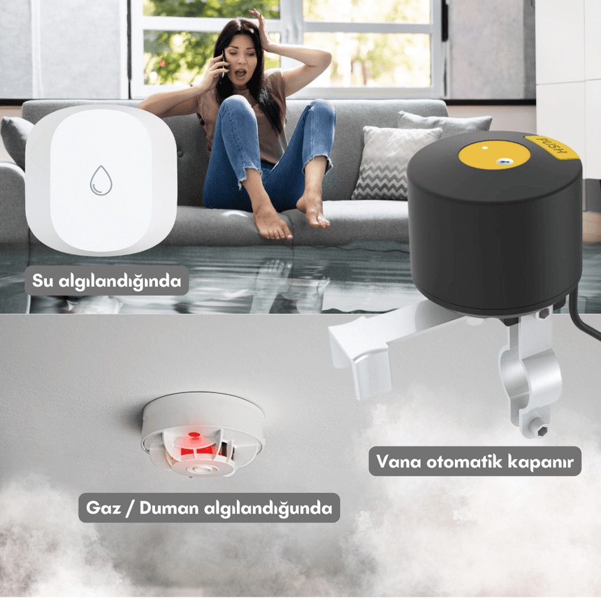 eWelink WiFi Akıllı Su/Gaz Kollu Vana Kontrolcüsü