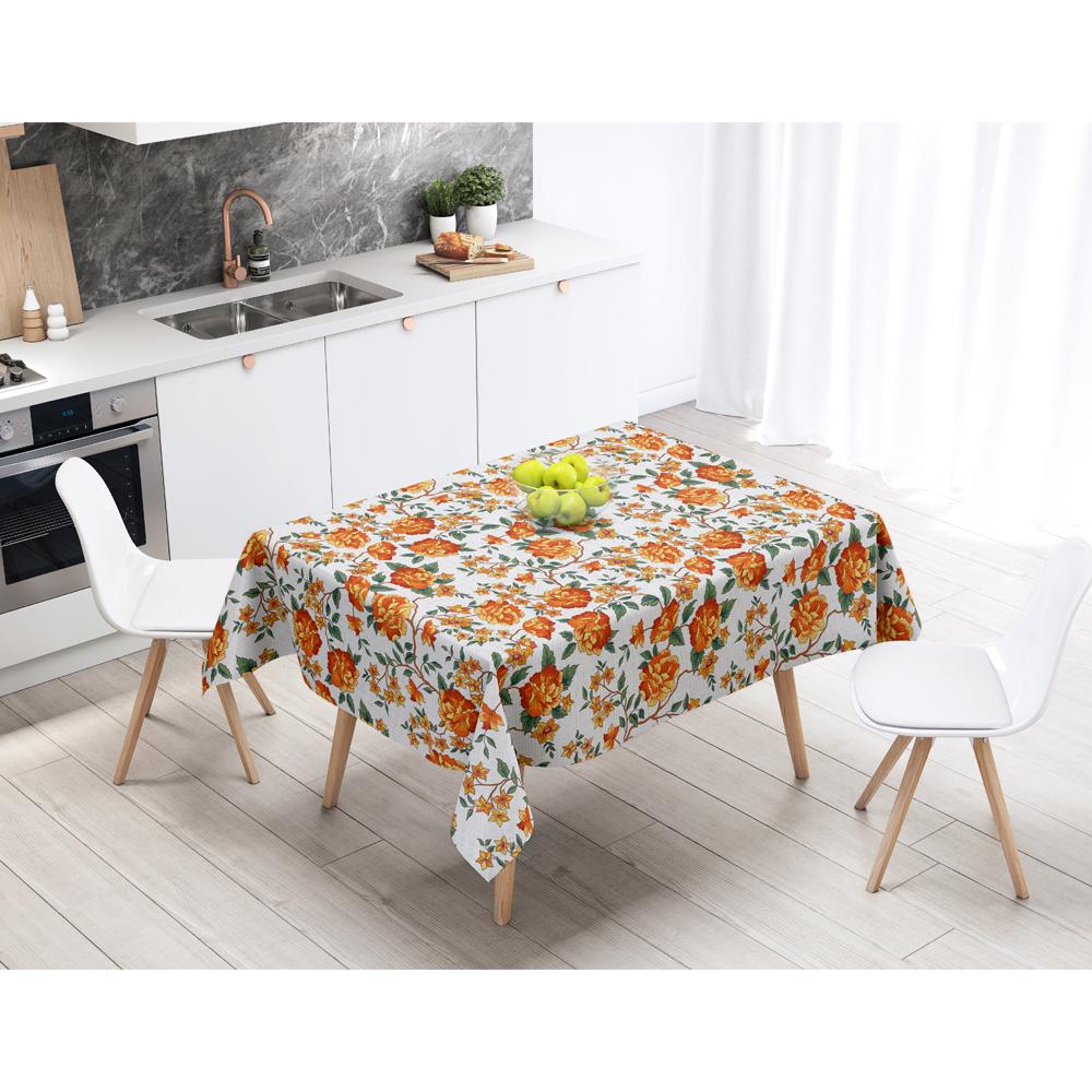 Orange Lotus Masa Örtüsü 160x220CM