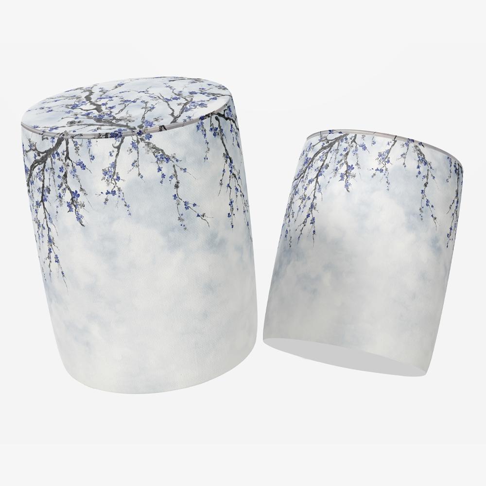 Blue Mini Flowers Puf