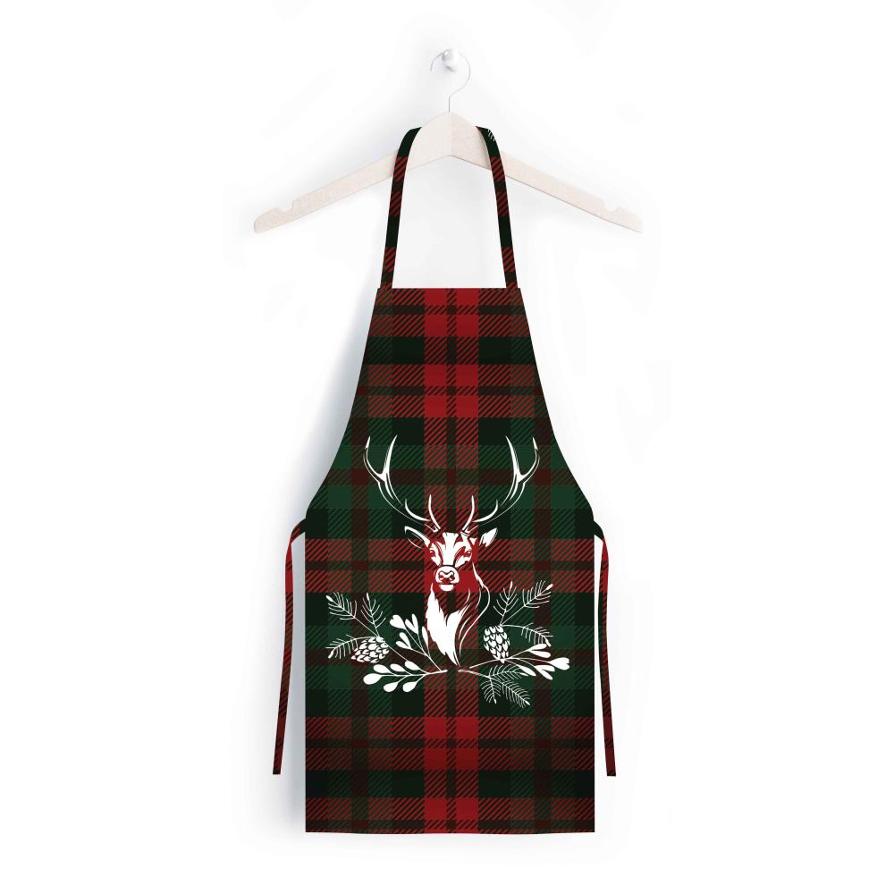 Tartan Geyiği Mutfak Önlüğü