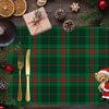 Santa Bear Ekose Amerikan Servis – Yılbaşı Sofraları İçin Teddy Kumaş - 4'lü Set (30x50 cm)